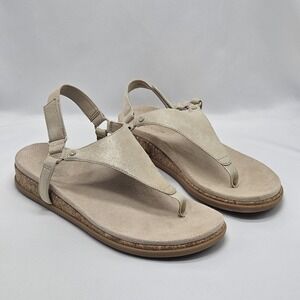 Vionic Beige/Tan Slingback Thong Women’s Sandals Size 9